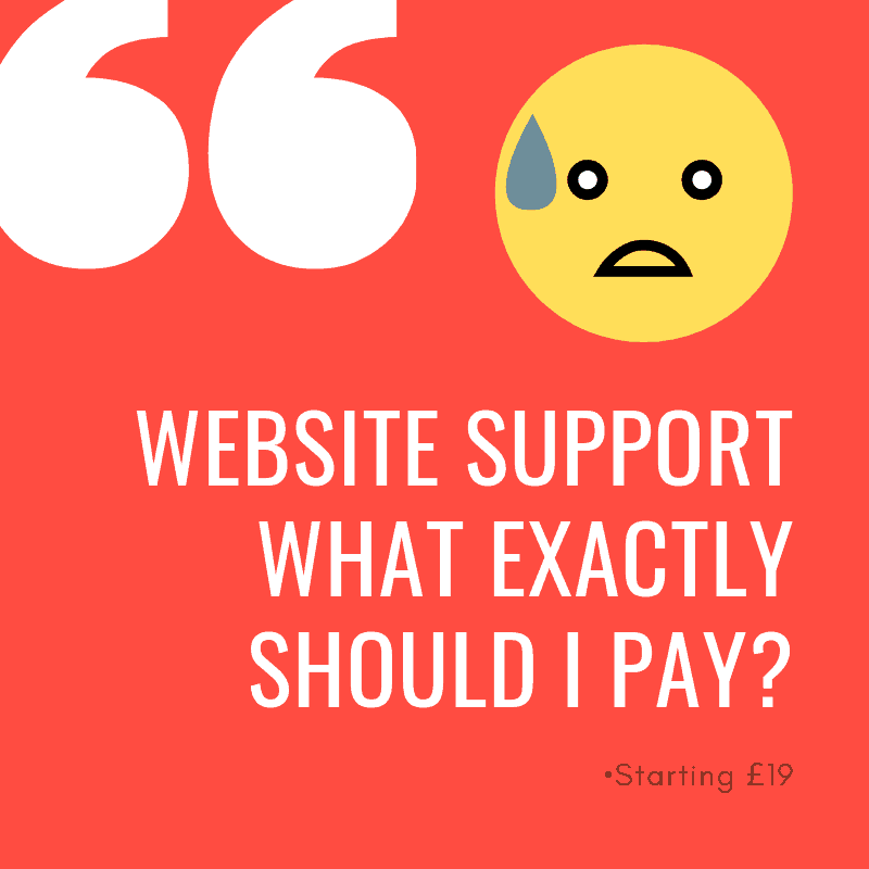 Website support – What exactly should I pay?